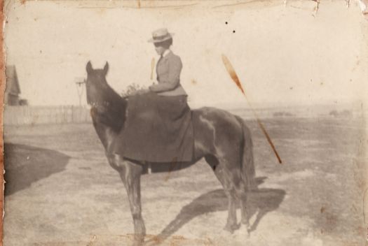 Miss Crace of Gungahlin on a horse