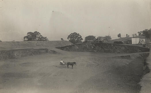 Cotter water supply - excavation Red Hill reservoir