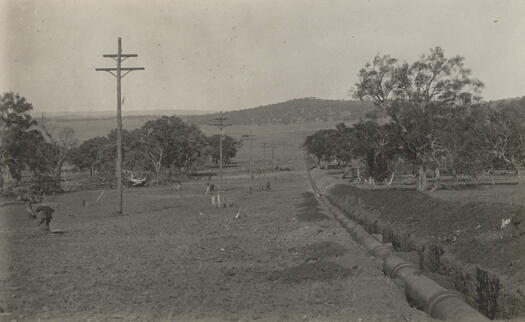 Cotter water supply - pipeline Stromlo/ Red Hill