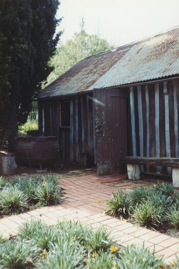 Blundell's Cottage with shed out the back