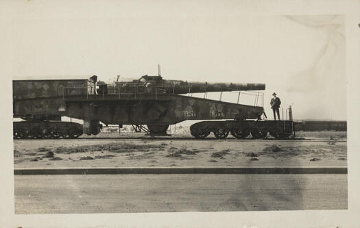 German gun captured near Amiens during World War 1