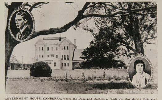 Government House, Yarralumla where the Duke and Duchess of York stayed during their visit to Canberra to open Parliament House.