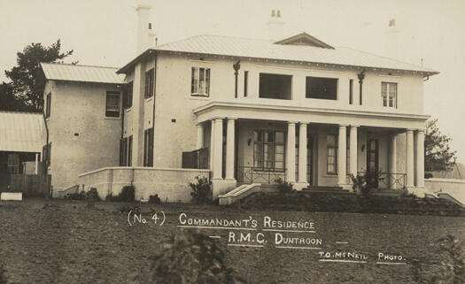 A front view of the Commandants residence, Royal Military College, Duntroon.