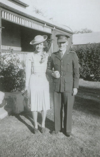 Nancy and Terence O'Connell on their wedding day on 7 May 1942. 
