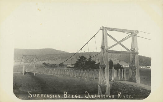 Suspension bridge over the Queanbeyan River