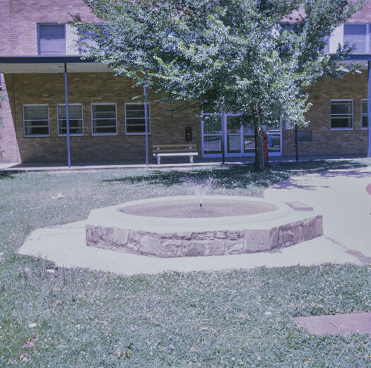 Memorial fountain to Acton and J.J. Moore at the old Royal Canberra Hospital site