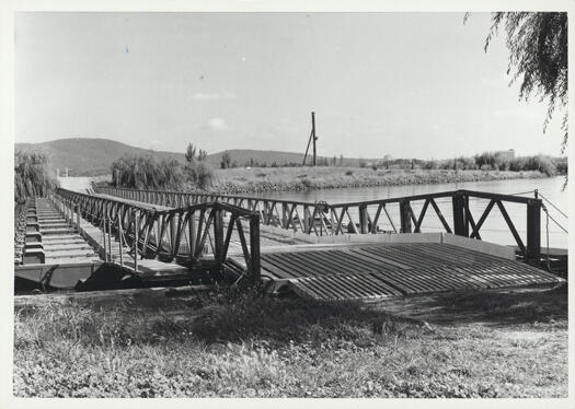 Aspen Island showing the early stage of construction of the carillon.