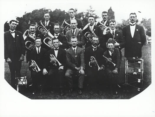 Royal Military College, Duntroon - band, but all are in civilian clothes!