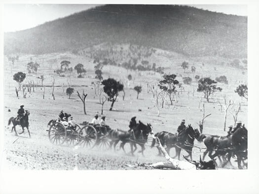 Horse drawn artillery at the Royal Military College, Duntroon