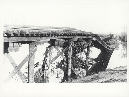 Flood damaged bridge