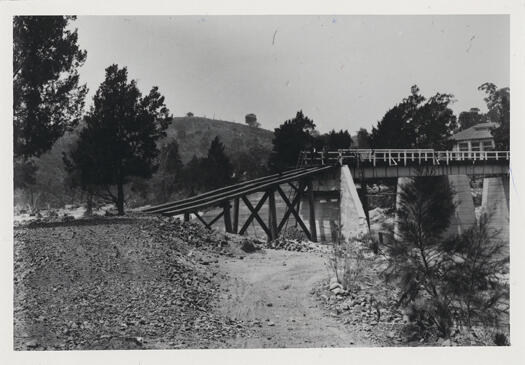 Bridge, possibly Acton in background.