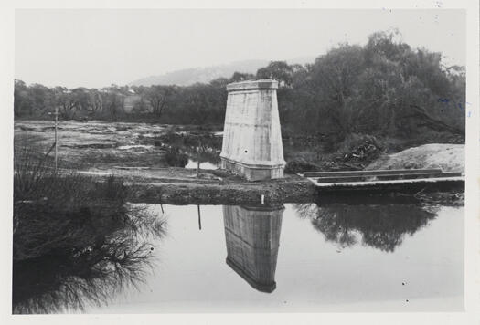 Bridge foundations after flood