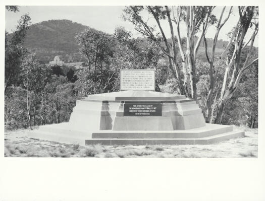 Commencement stone ceremony on Capital Hill on 12 March 1913 showing stone laid by King O'Malley MHR, Minister for Home Affairs.