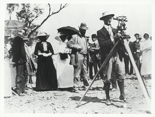 Percy Sheaffe determining the site of the second peg