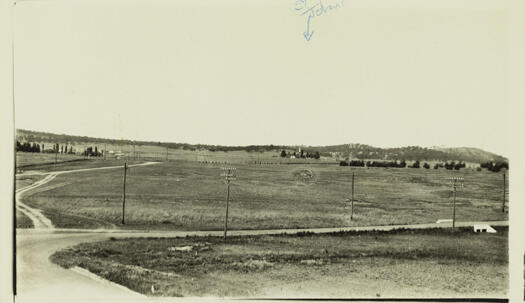 A view of St. John's Church from across the Canberra plains