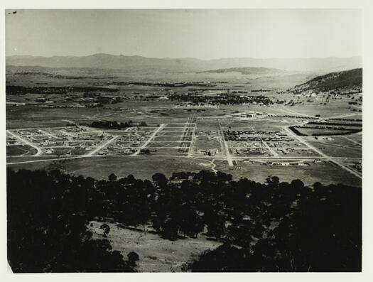 View over Ainslie Avenue to Civic