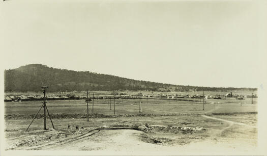 A view of the suburbs of Braddon and Reid showing the Hotel Ainslie, Gorman House and Limestone Avenue.