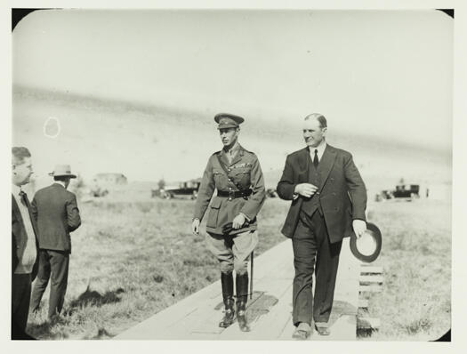 The Duke of York and FCT Commissioner, Sir John Butters walking along a path at the opening of Parliament House.