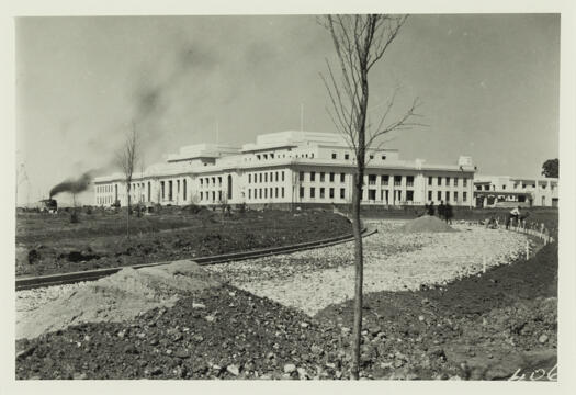 Gardens being laid out near Parliament House