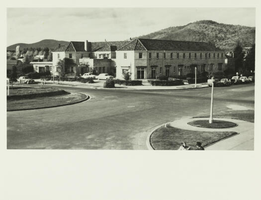 A front view of the Hotel Civic taken from Northbourne Avenue.