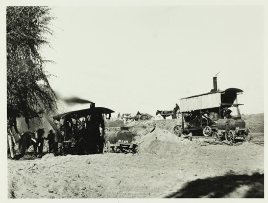 Road building and some of the machines being used.