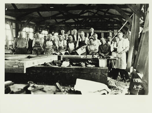 Staff at joinery shop, Kingston