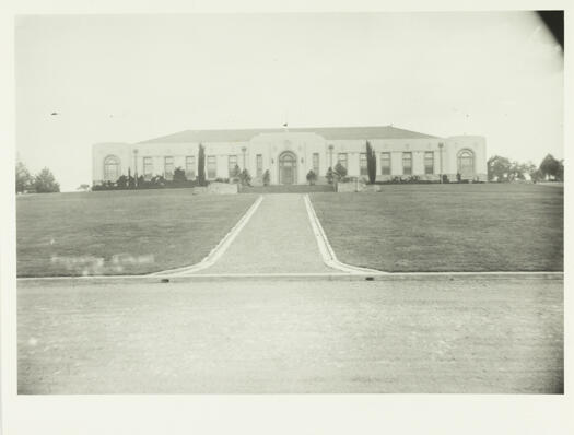 Front entrance of the Forestry School, Yarralumla