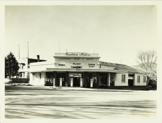 Braddon Motors and Garage on Mort Street in Braddon taken around the 1950s.