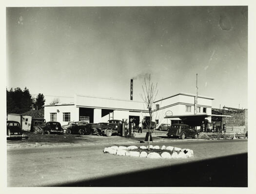 A front view of the Braddon Engineers workshop