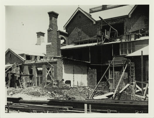 Government House, Yarralumla showing the extensions being built