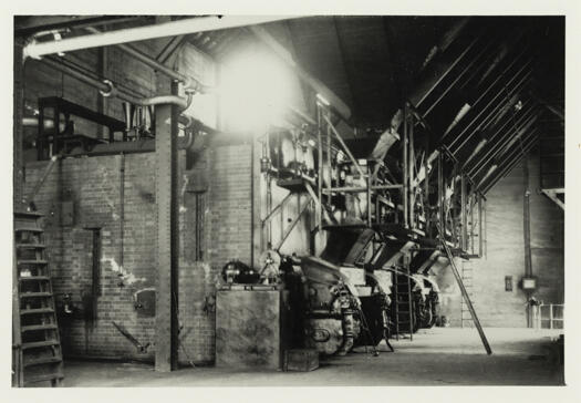 Interior view of the Power House, Kingston showing the machinery.