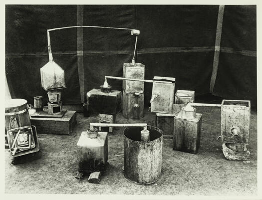 Illicit stills at Molonglo Defence Camp, built during  WW1, now Fyshwick