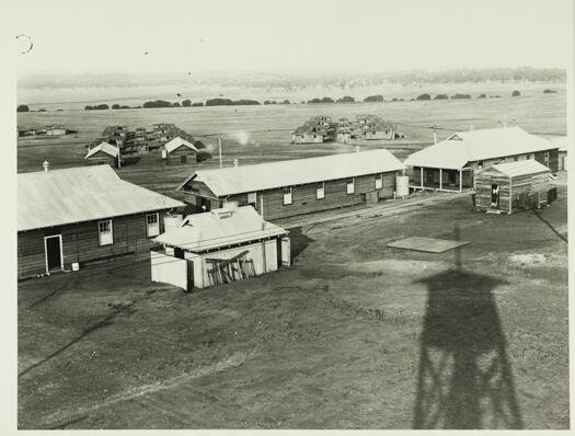 Molonglo Defence Camp, built during  WW1, now Fyshwick, taken from a guard tower