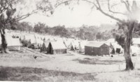 Row of tents at the Bachelors Quarters, Acton