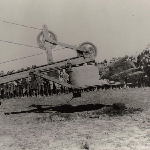 Turning the first sod