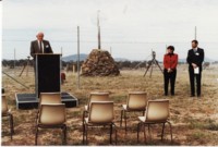 Palmer Trig memorial unveiling ceremony, Amaroo, Gungahlin, Chief Minister Kate Carnell second from right