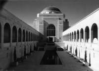 Australian War Memorial courtyard - view from the front portal