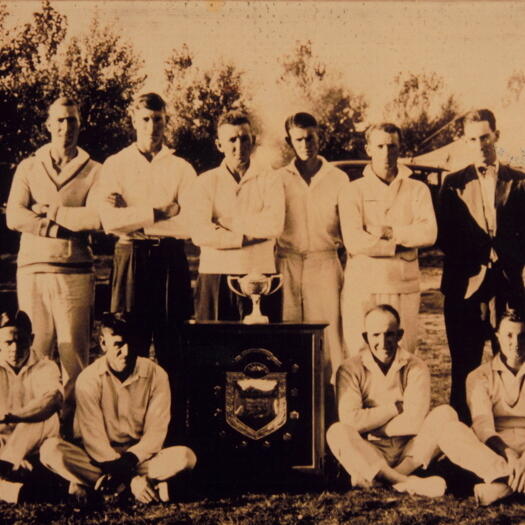 Westridge Cricket Club (Yarralumla). Winners of the Clarence Shakespeare Memorial Cup and the Sun Shield.