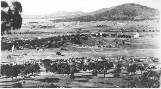 View of Canberra showing Parliament House