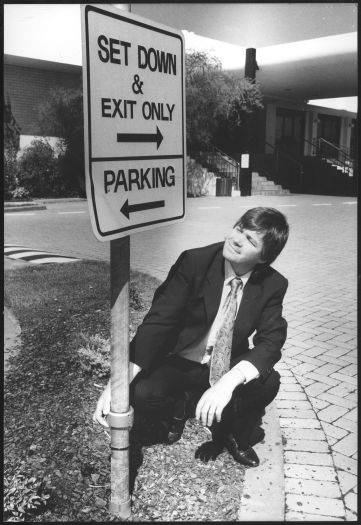 Andrew Killick and his traffic signs