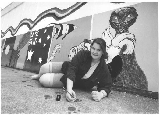 Artist Cindy Heydon at Narrabundah Primary School