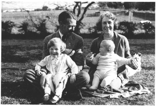 RG Casey with wife Maie and 2 children