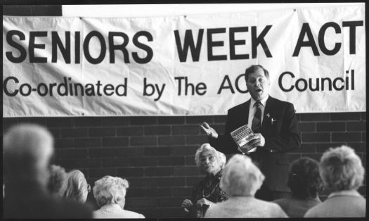 Bill Wood MLA at launch of Seniors Week