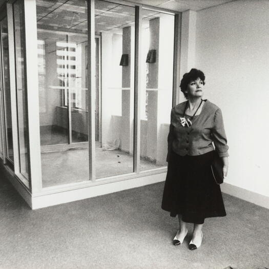 Roberta McCrae Speaker of the Legislative Assembly at her desk