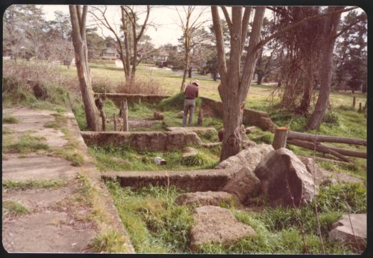 Ruins of Cranleigh Homestead, home of Lieutenant-General (James) Gordon Legge. The homestead was located on the present corner of Southern Cross & Kingsford Smith Drives, Latham, Belconnen, just off Real Place.