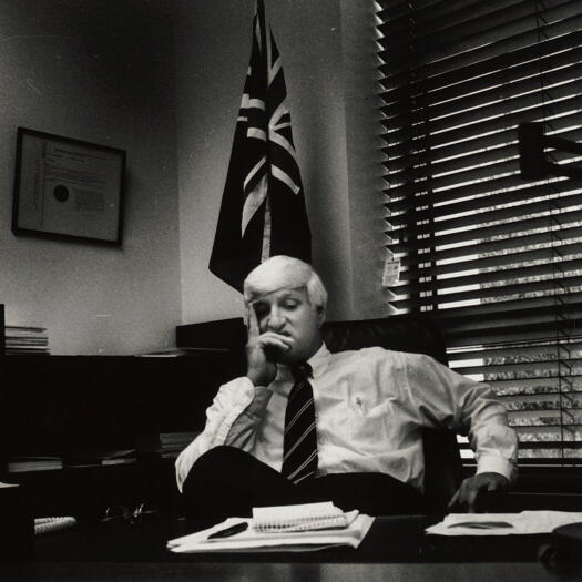 National Party MHR, Bob Katter, in his office