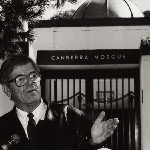 Press conference, Canberra Mosque