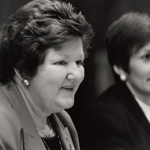 Former Victorian Premier, Joan Kirner, with ACT Chief Minister Kate Carnell