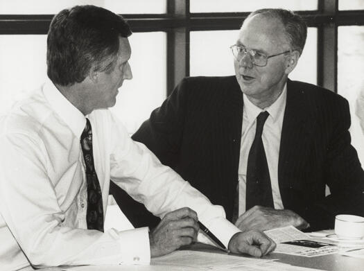 Dr John Hewson and Tony Staley