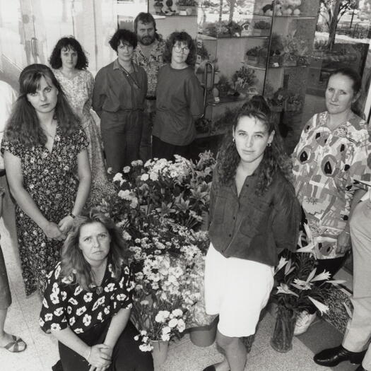 Angry florists protesting